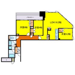 ブランズタワー大阪本町の物件間取画像